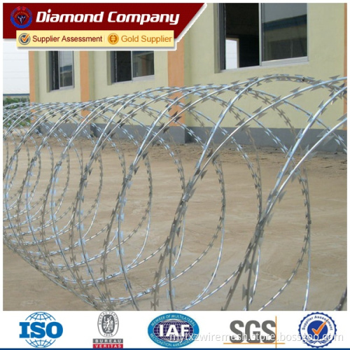 BTO22 clips galvanized razor barbed wire fencing